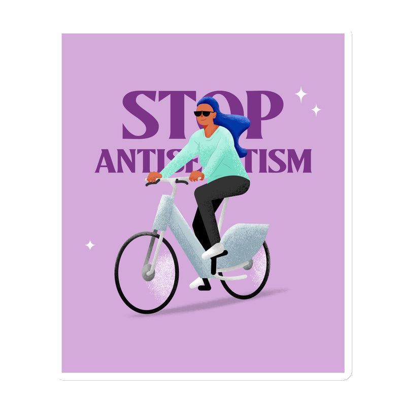Bike Journey | Stop Antisemitism | Die-Cut Magnet