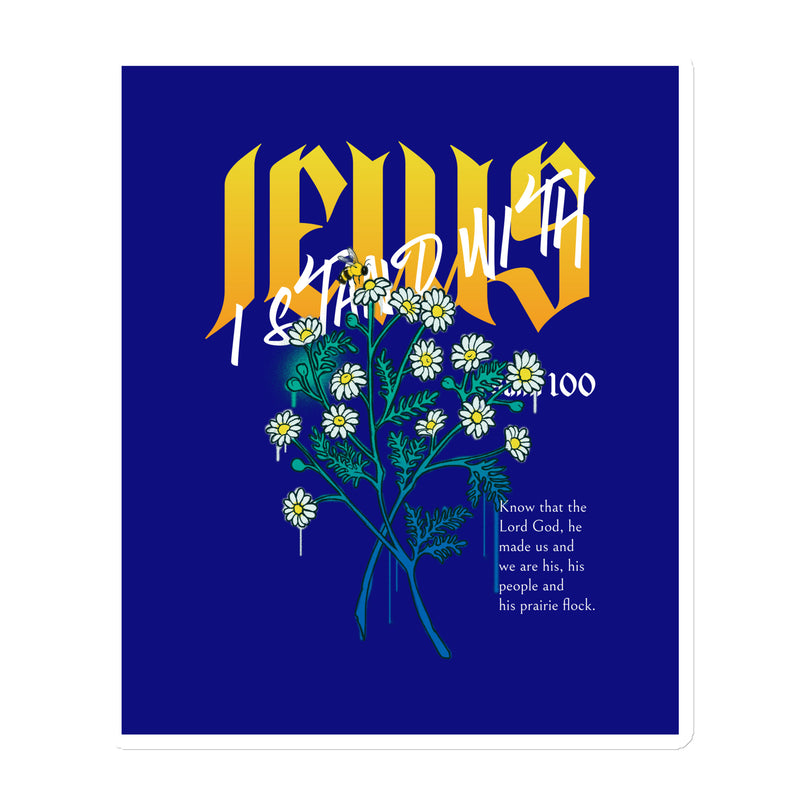 I Stand With Jews | Flower Christian Bible Verse | Die-Cut Magnet