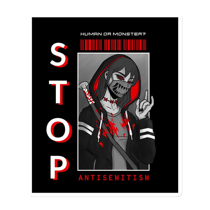 Human Or Monster | Antisemitism | Die-Cut Magnet