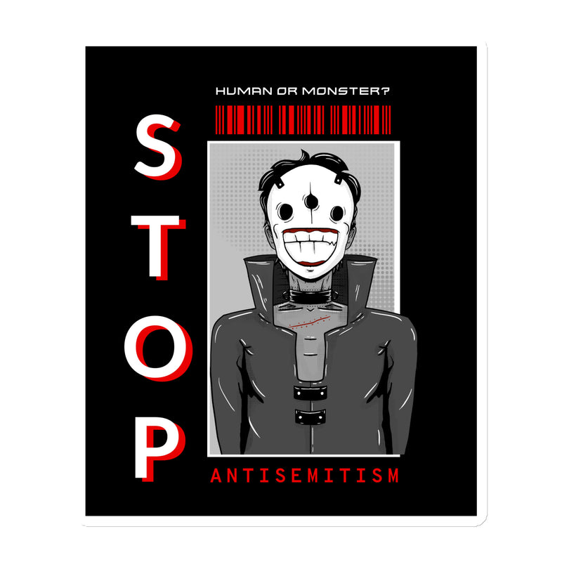 Human Or Monster | Antisemitism | Die-Cut Magnet