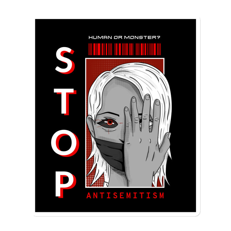 Human Or Monster | Antisemitism | Die-Cut Magnet
