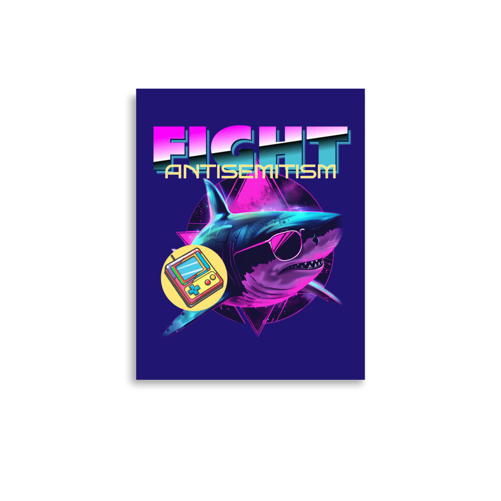 Retro Neon Animal | Fight Antisemitism | Poster Jouparty