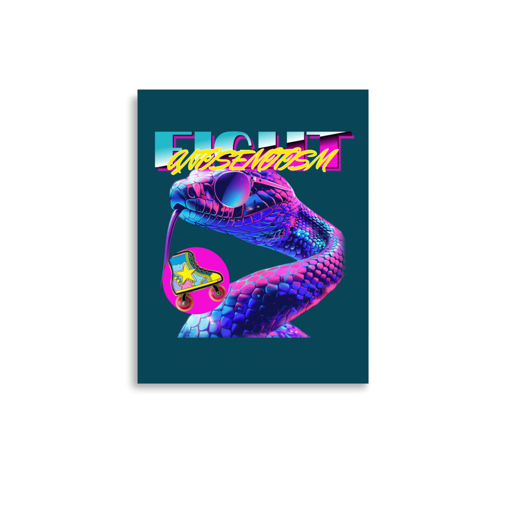 Retro Neon Animal | Fight Antisemitism | Poster Jouparty