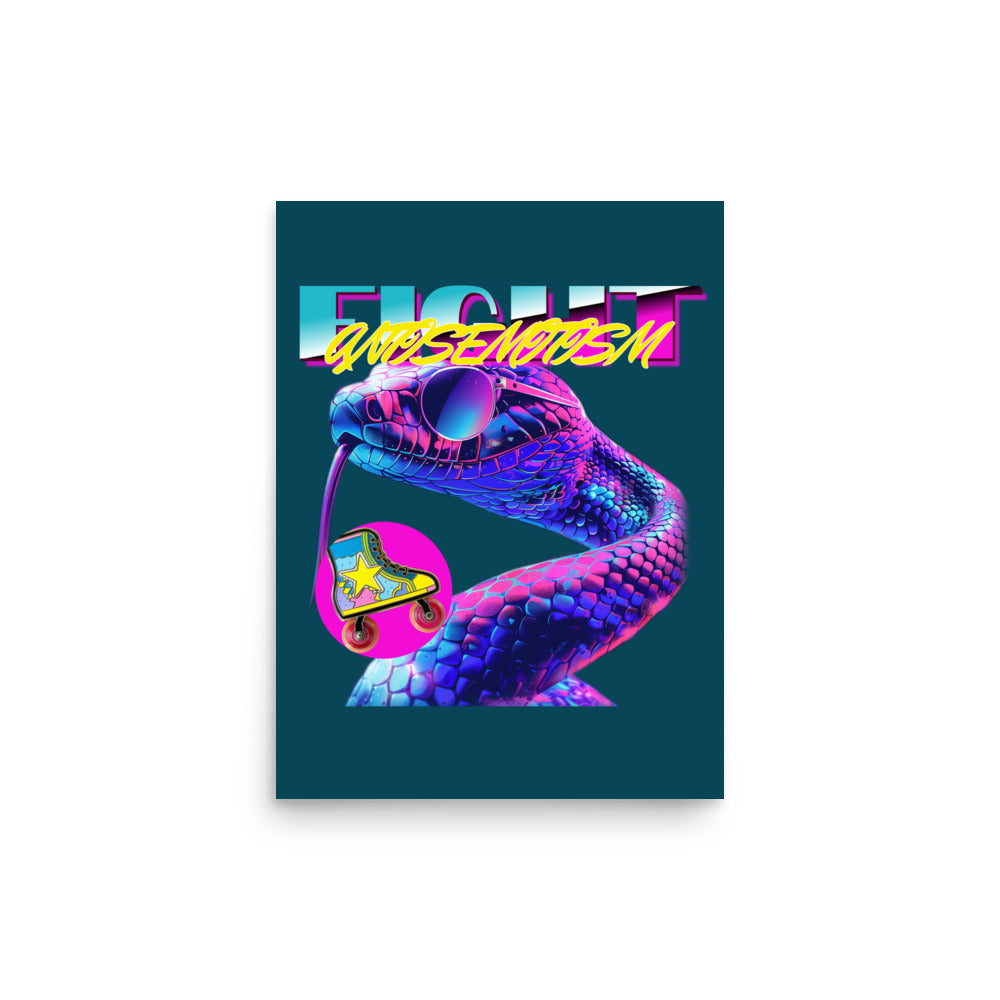 Retro Neon Animal | Fight Antisemitism | Poster Jouparty