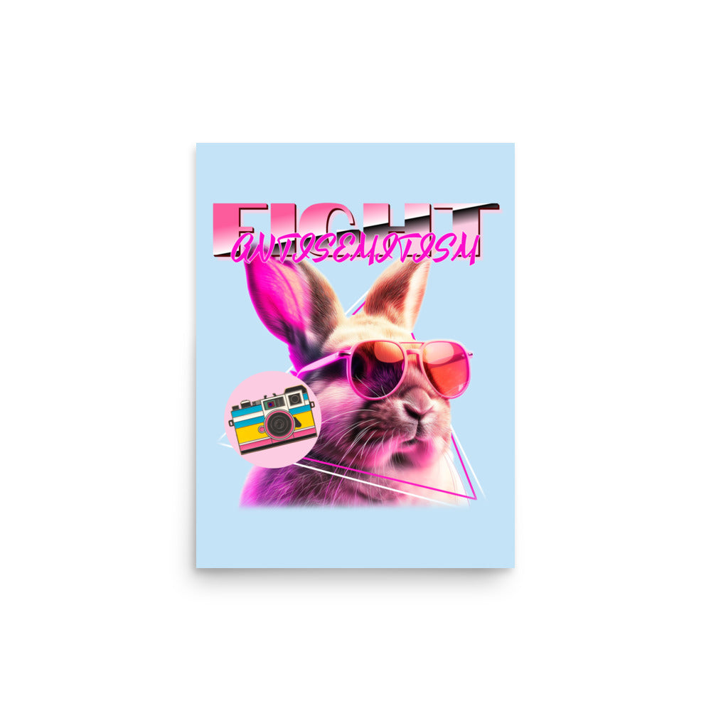 Retro Neon Animal | Fight Antisemitism | Poster Jouparty