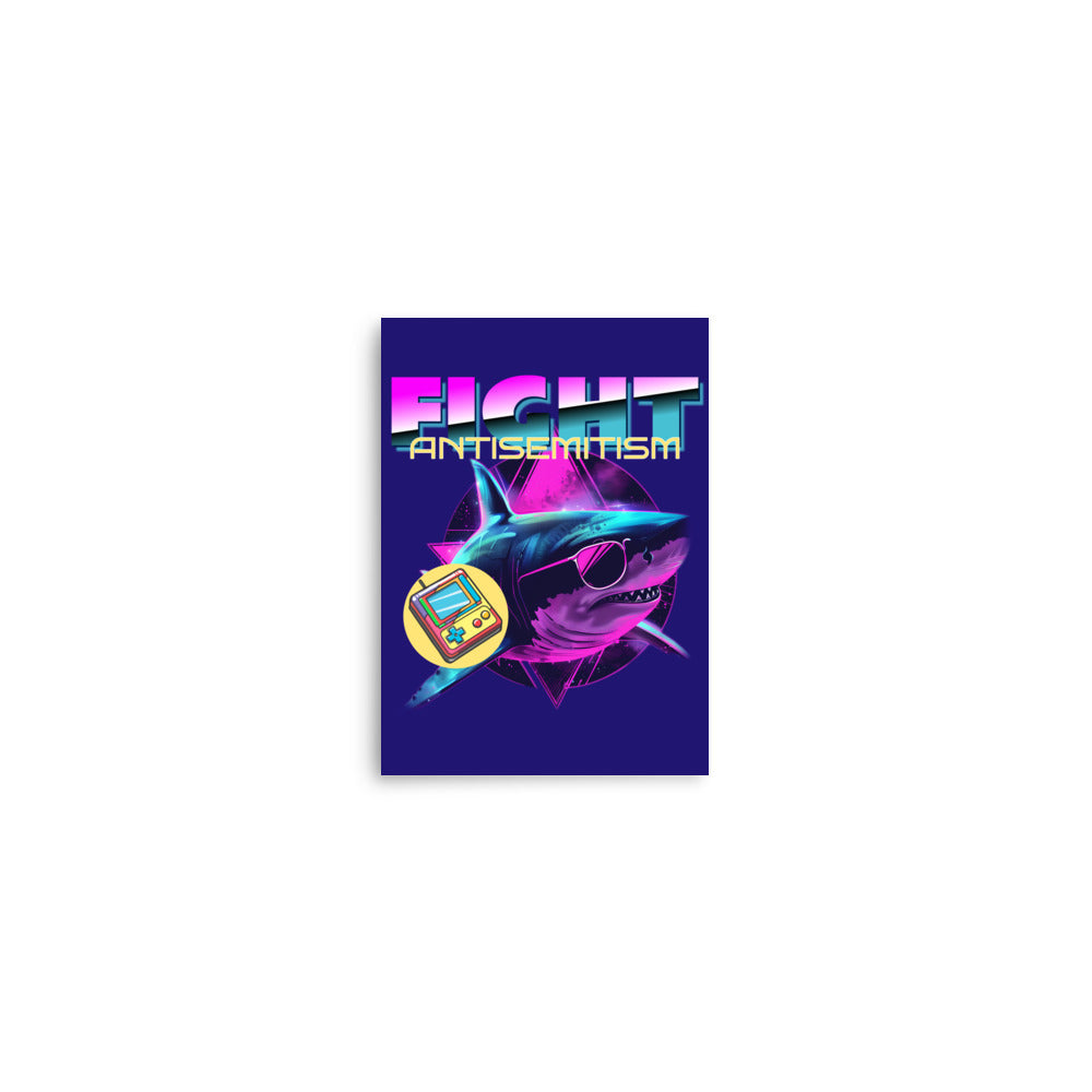 Retro Neon Animal | Fight Antisemitism | Poster Jouparty