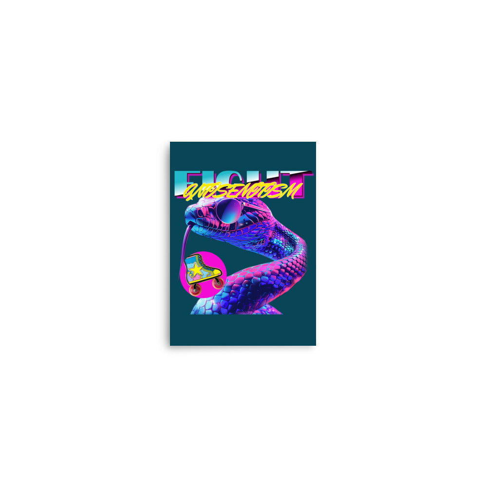 Retro Neon Animal | Fight Antisemitism | Poster Jouparty