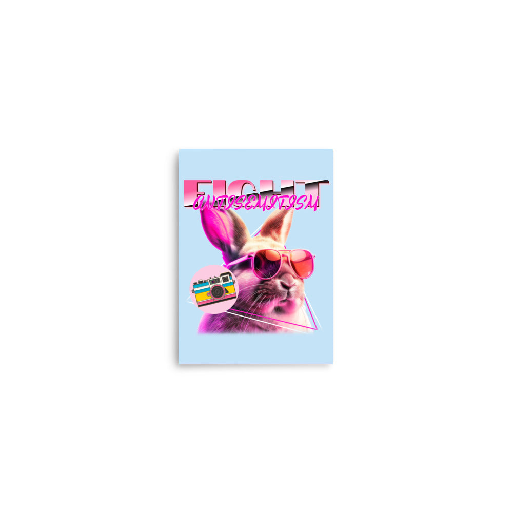 Retro Neon Animal | Fight Antisemitism | Poster Jouparty