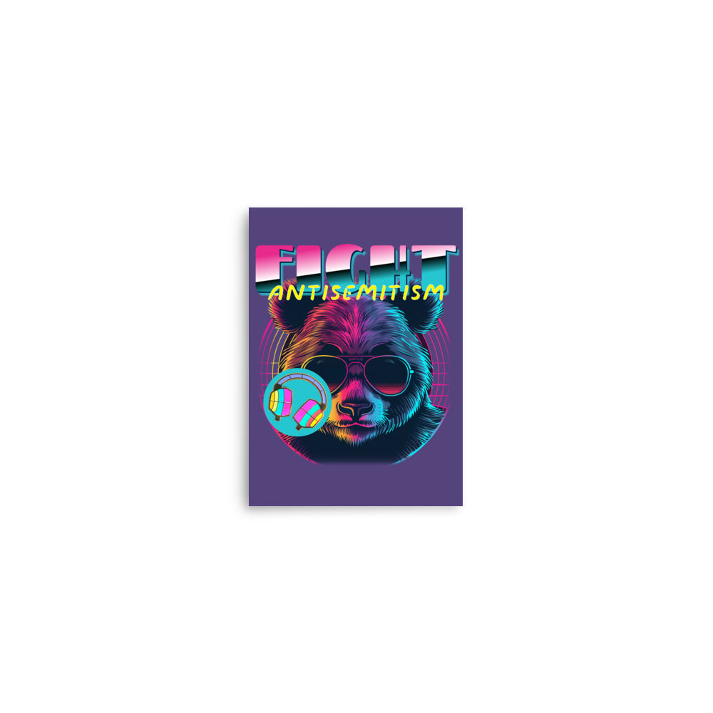 Retro Neon Animal | Fight Antisemitism | Poster