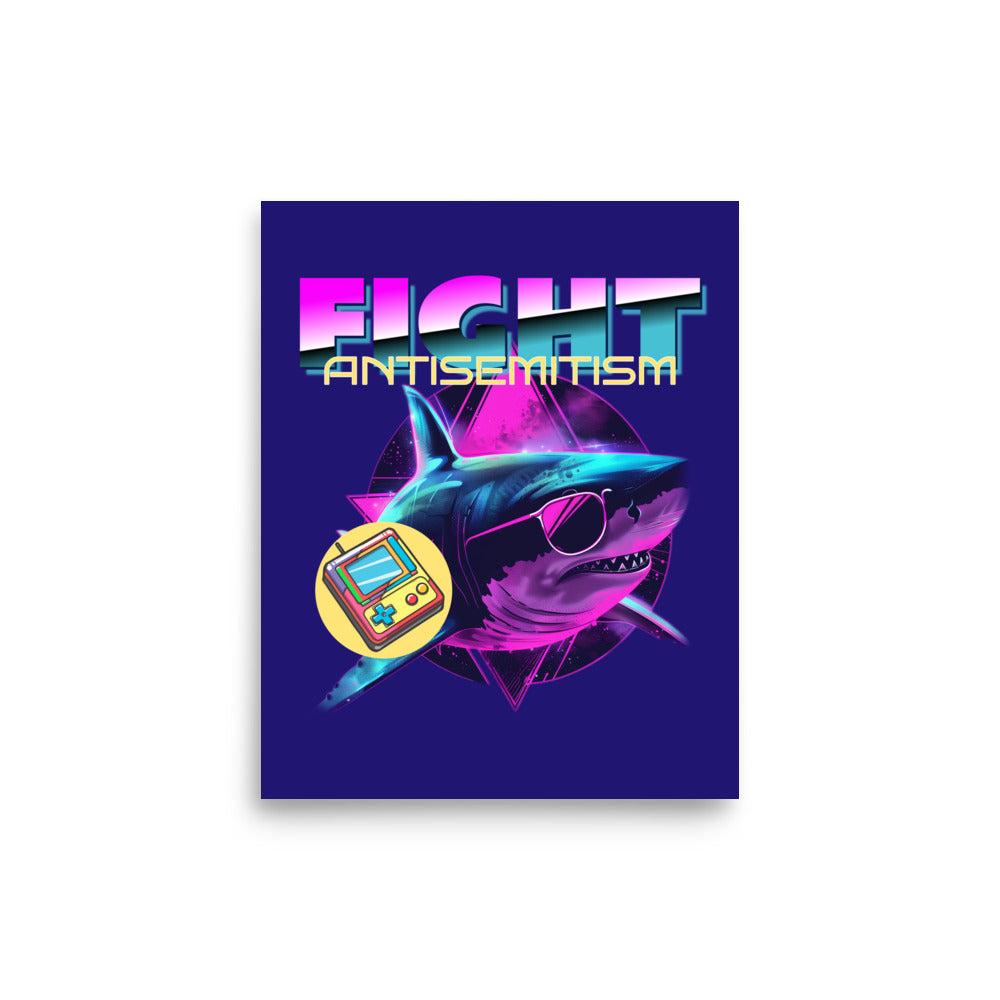 Retro Neon Animal | Fight Antisemitism | Poster Jouparty