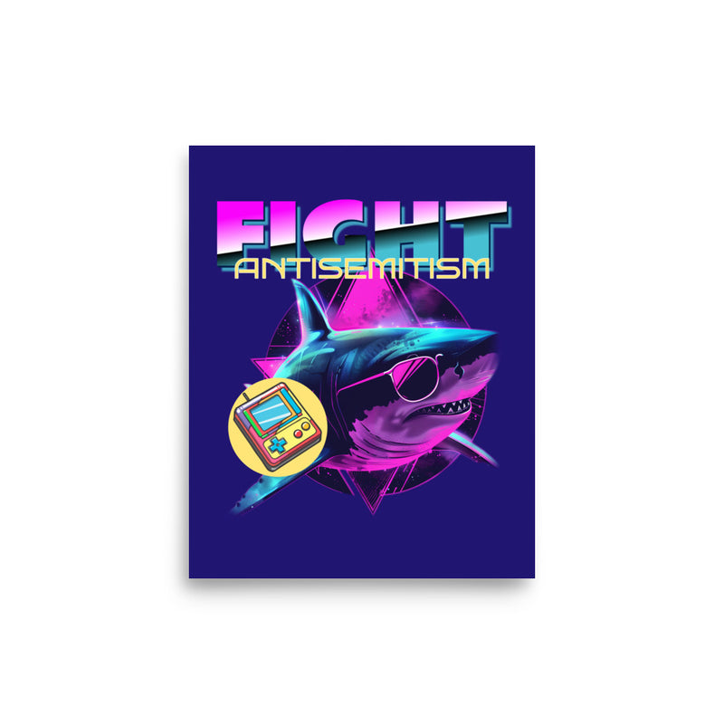 Retro Neon Animal | Fight Antisemitism | Poster
