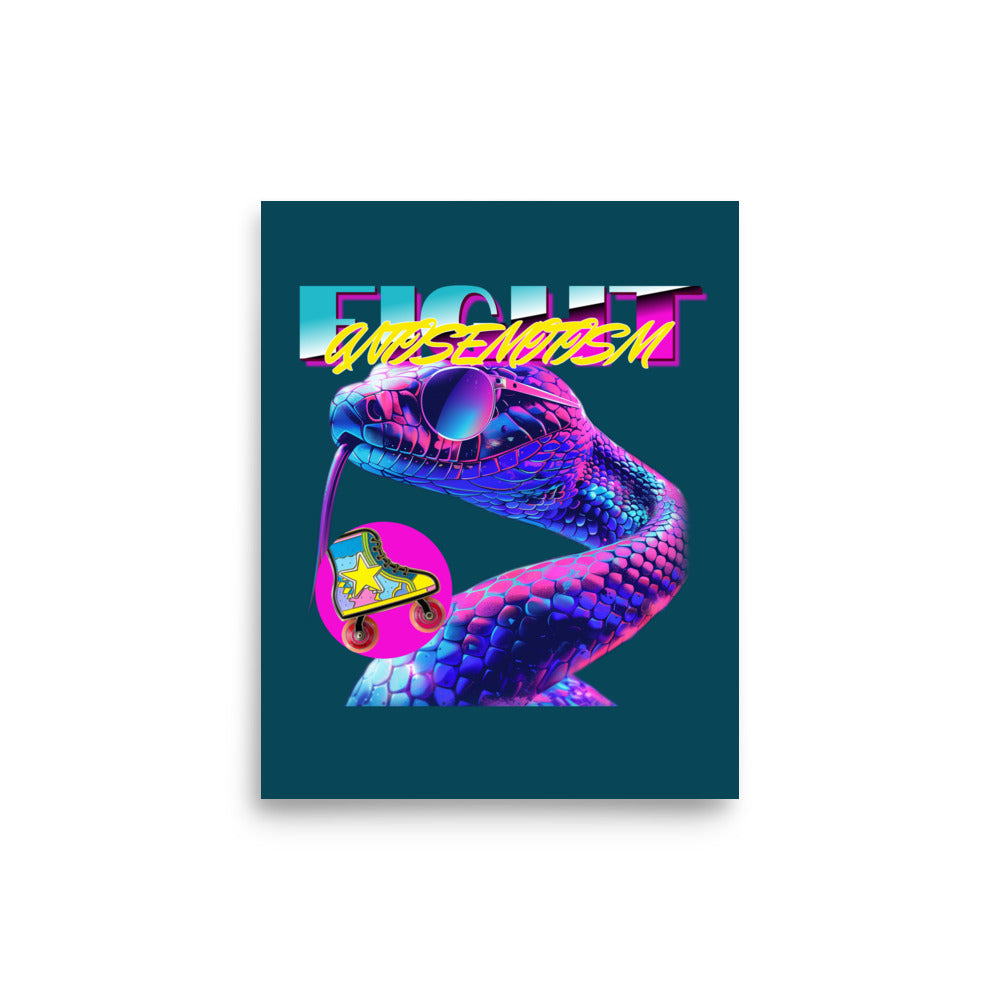 Retro Neon Animal | Fight Antisemitism | Poster Jouparty