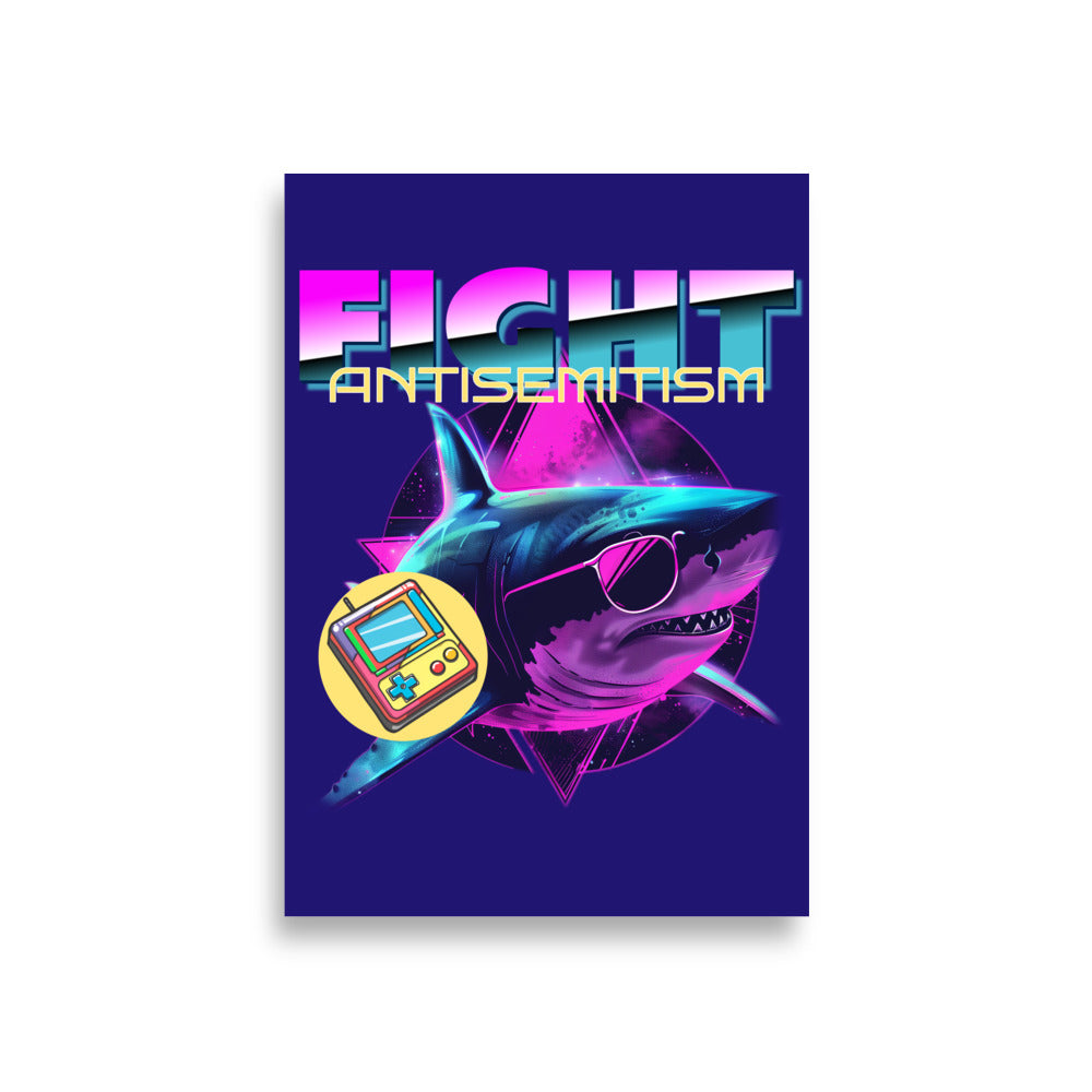 Retro Neon Animal | Fight Antisemitism | Poster Jouparty