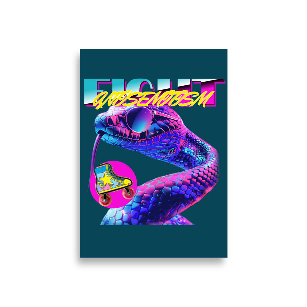 Retro Neon Animal | Fight Antisemitism | Poster Jouparty