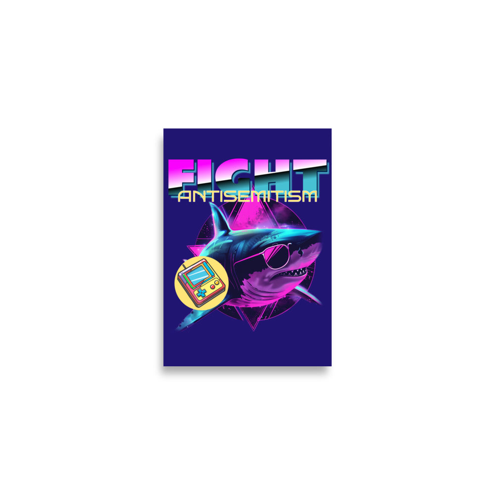 Retro Neon Animal | Fight Antisemitism | Poster Jouparty