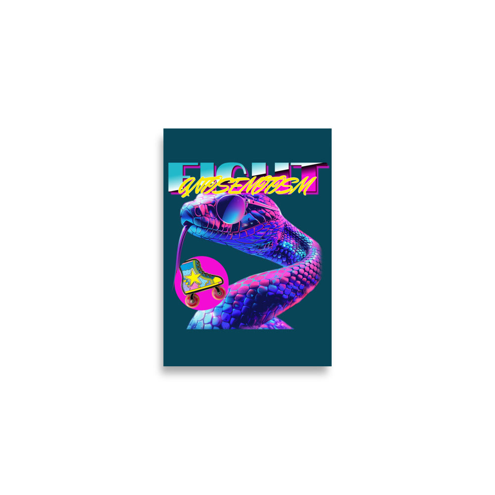 Retro Neon Animal | Fight Antisemitism | Poster Jouparty