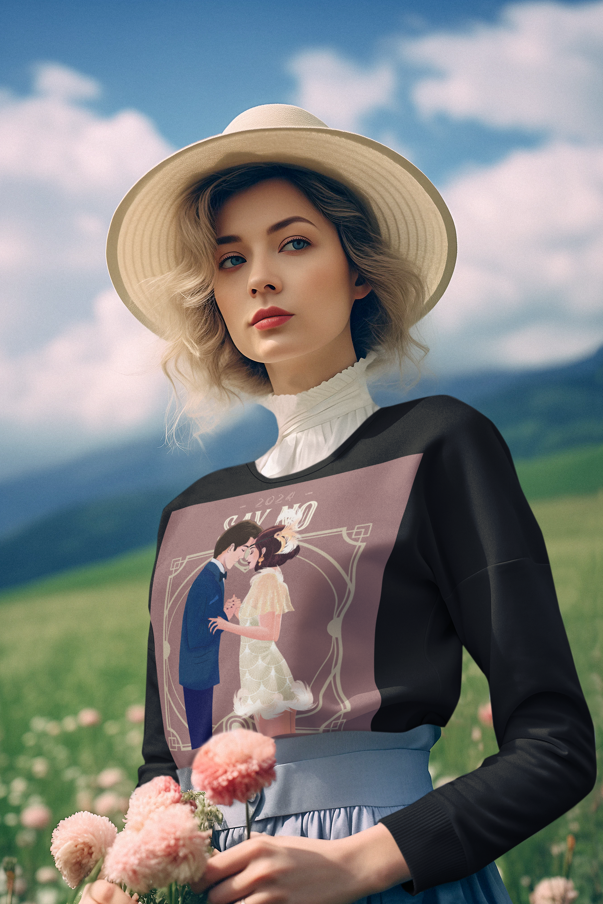 Art Deco Love Story | No Antisemitism | Unisex Sweatshirt