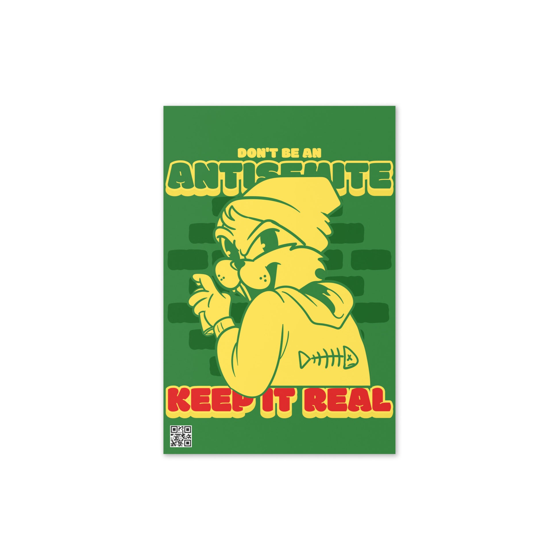 Streetart Graffiti Cartoon | Antisemitism | Greeting Card