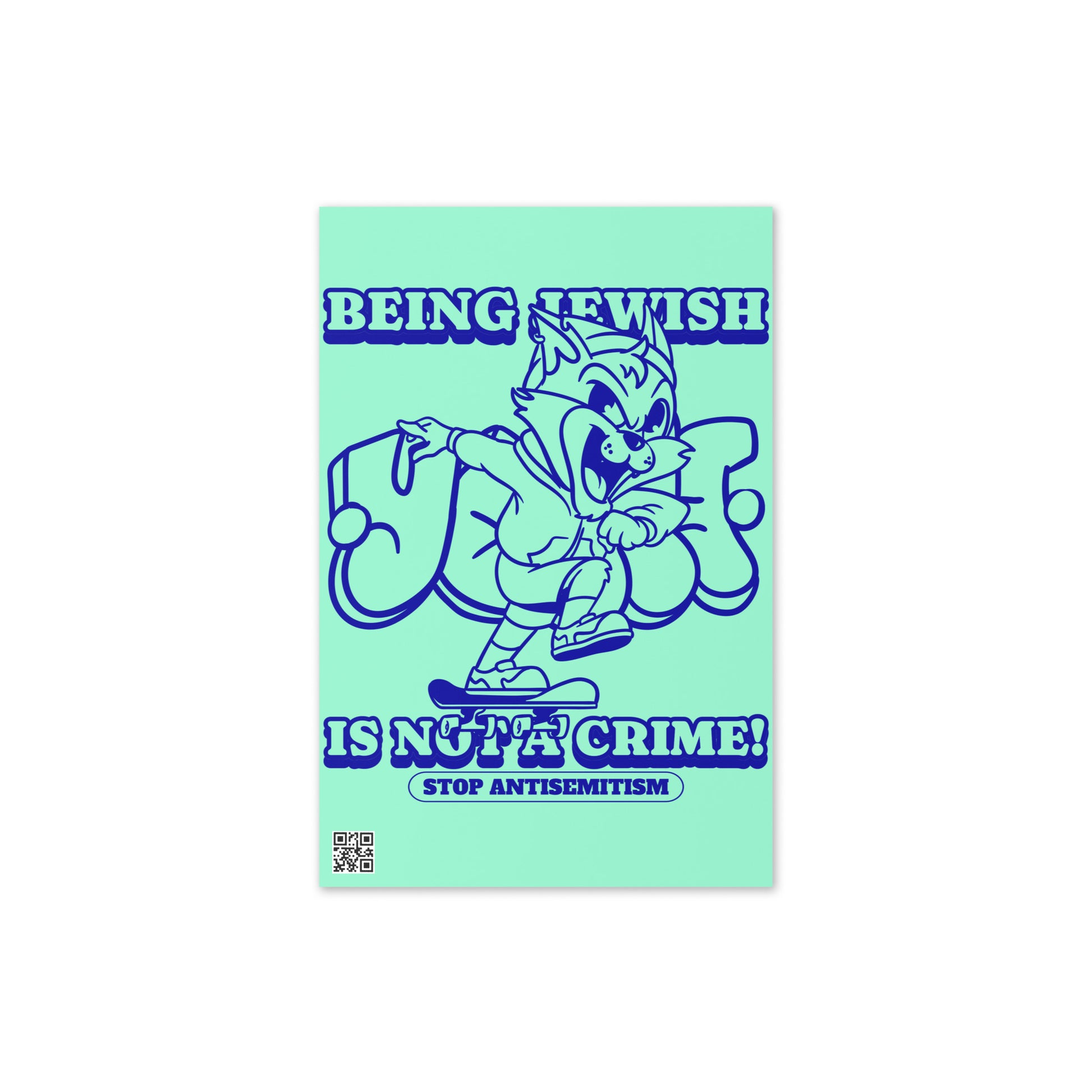 Streetart Graffiti Cartoon | Antisemitism | Greeting Card