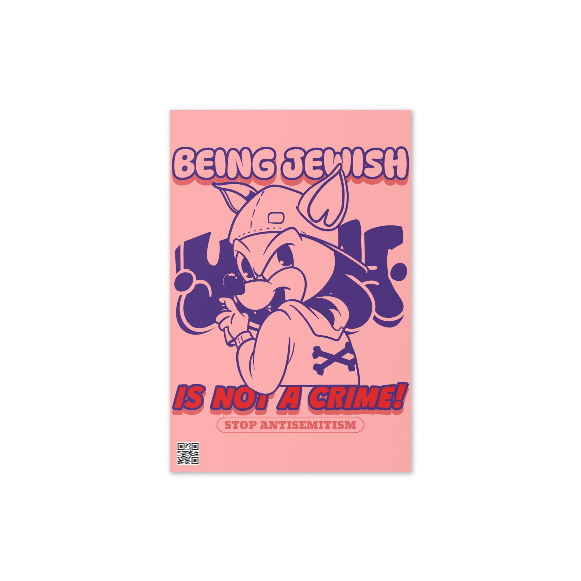 Streetart Graffiti Cartoon | Antisemitism | Greeting Card