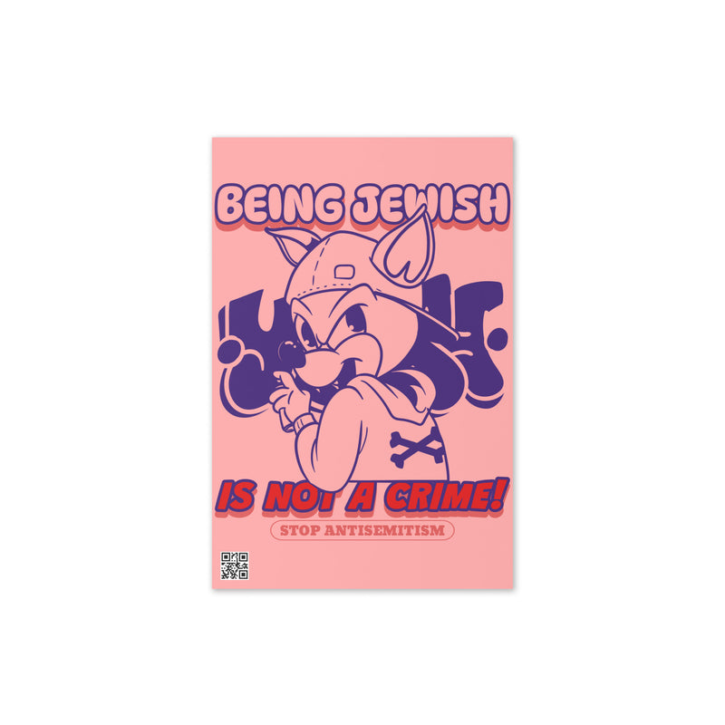 Streetart Graffiti Cartoon | Antisemitism | Greeting Card