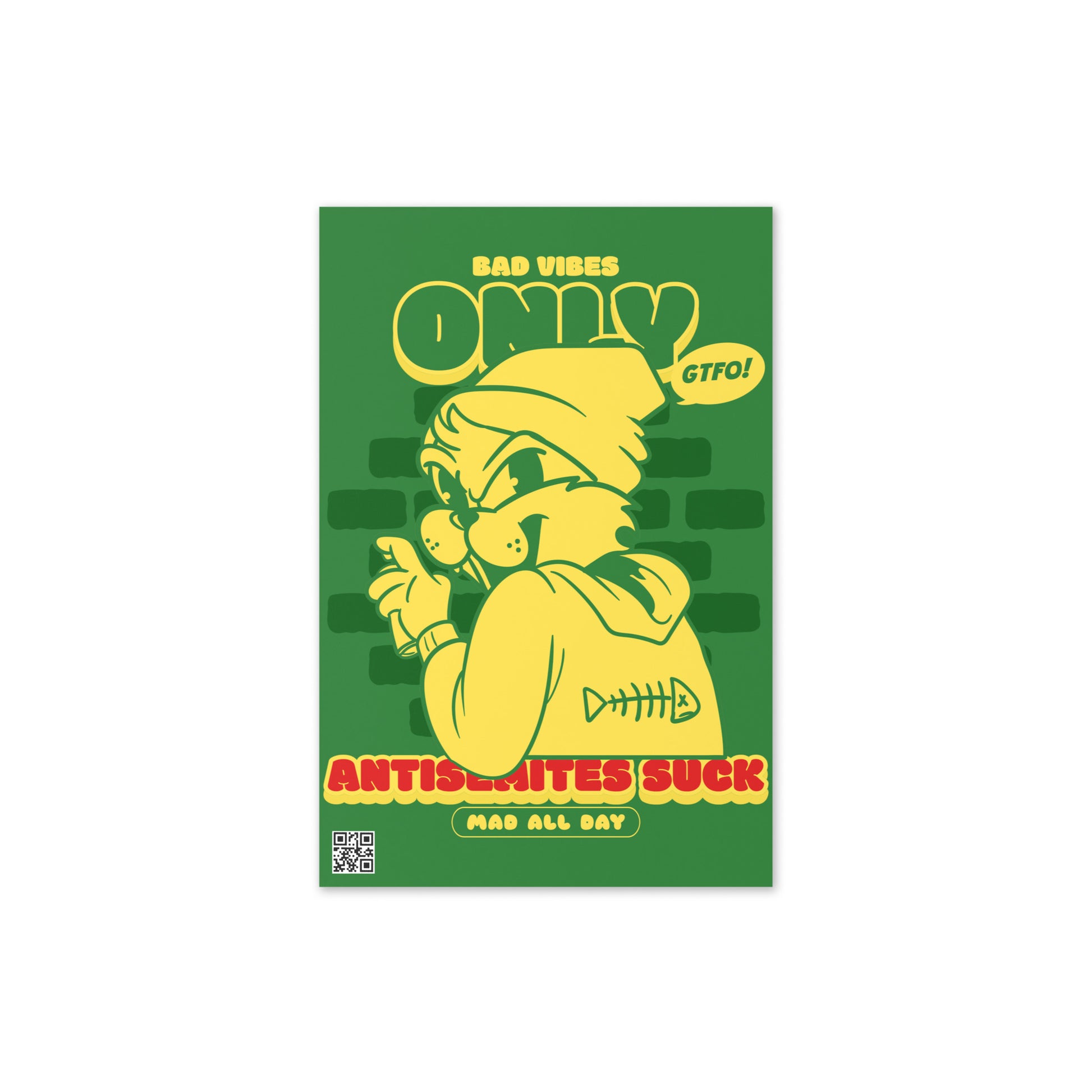 Streetart Graffiti Cartoon | Antisemitism | Greeting Card