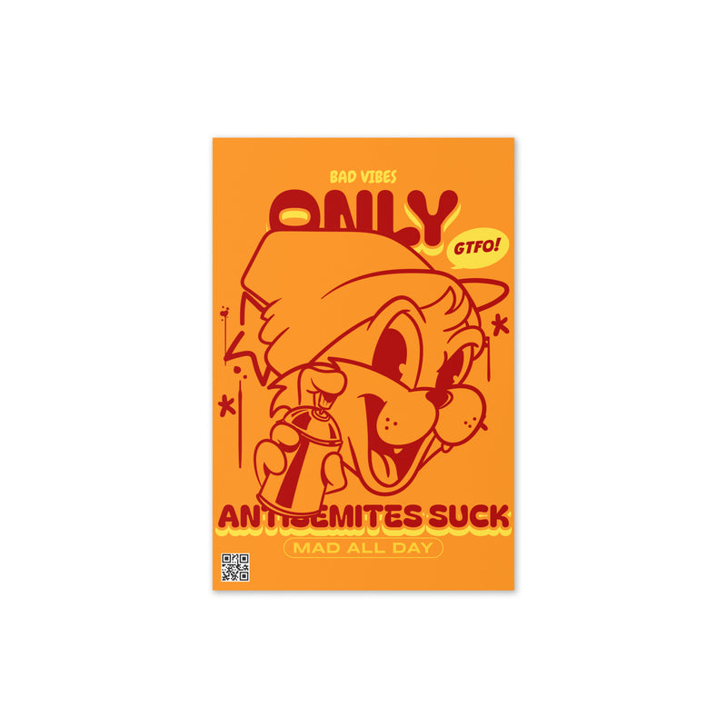 Streetart Graffiti Cartoon | Antisemitism | Greeting Card