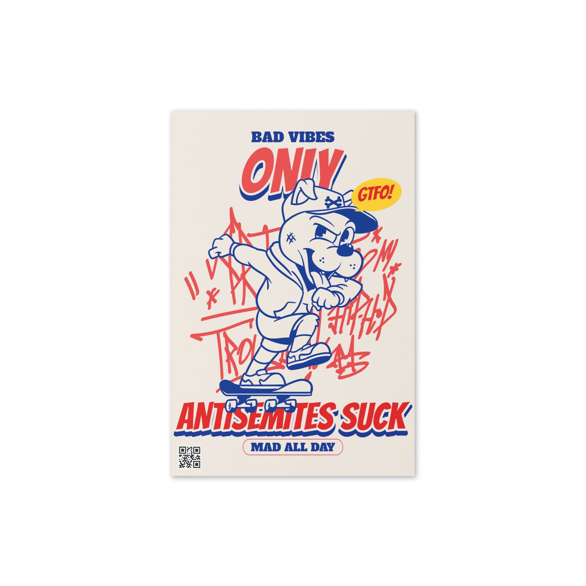Streetart Graffiti Cartoon | Antisemitism | Greeting Card
