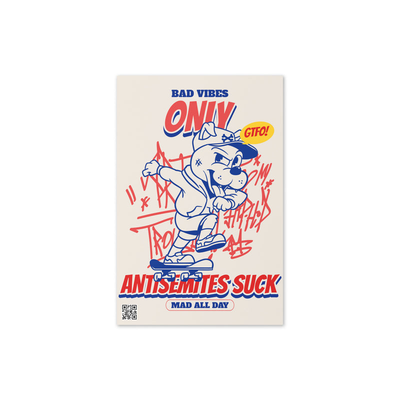 Streetart Graffiti Cartoon | Antisemitism | Greeting Card