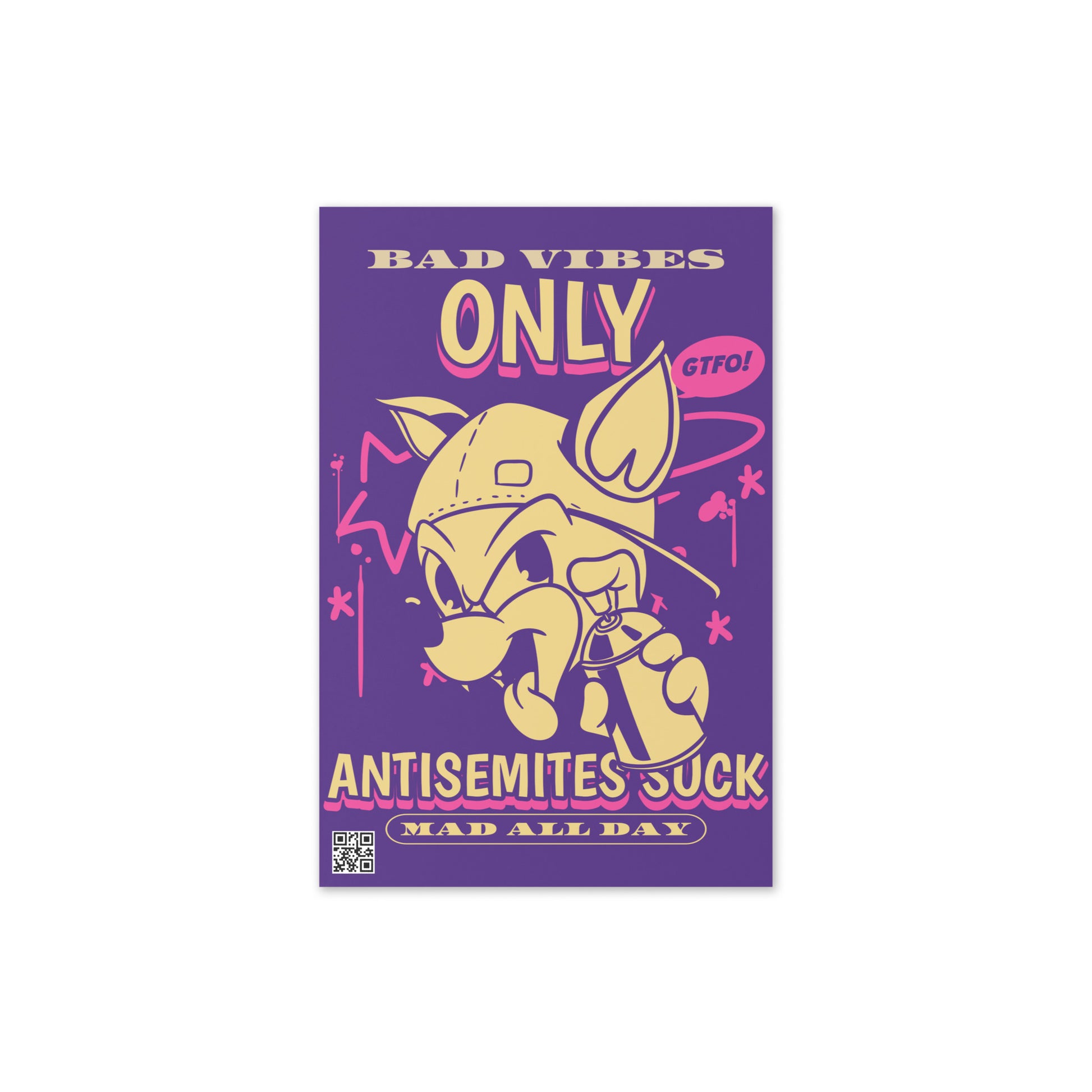 Streetart Graffiti Cartoon | Antisemitism | Greeting Card