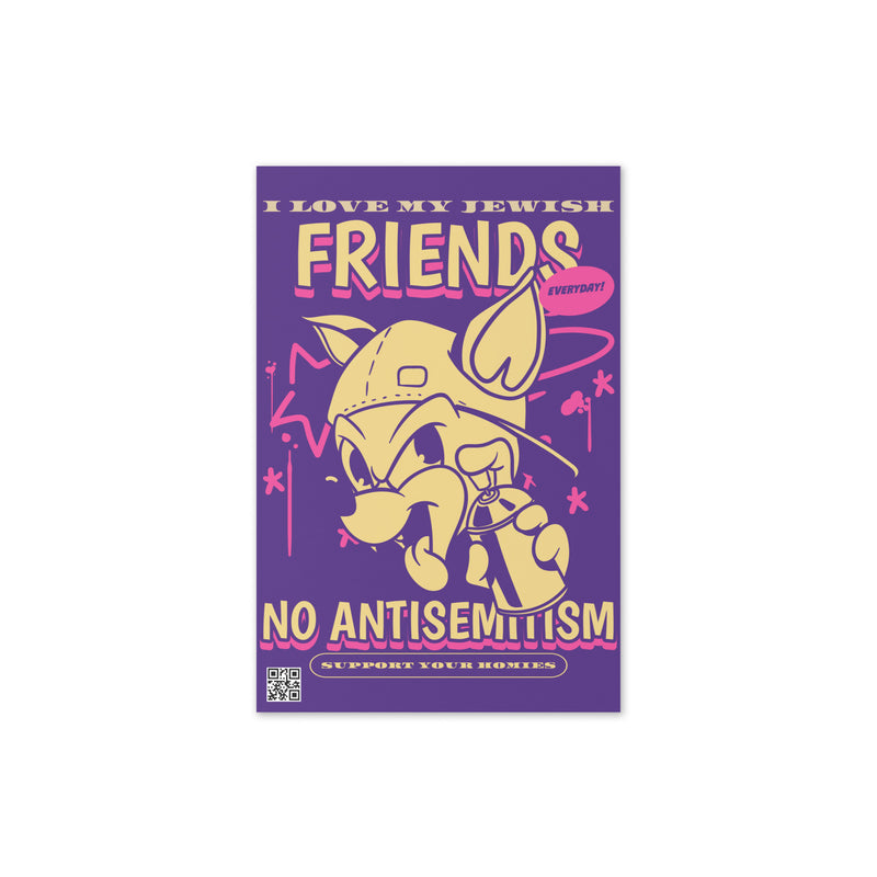 Streetart Graffiti Cartoon | Antisemitism | Greeting Card