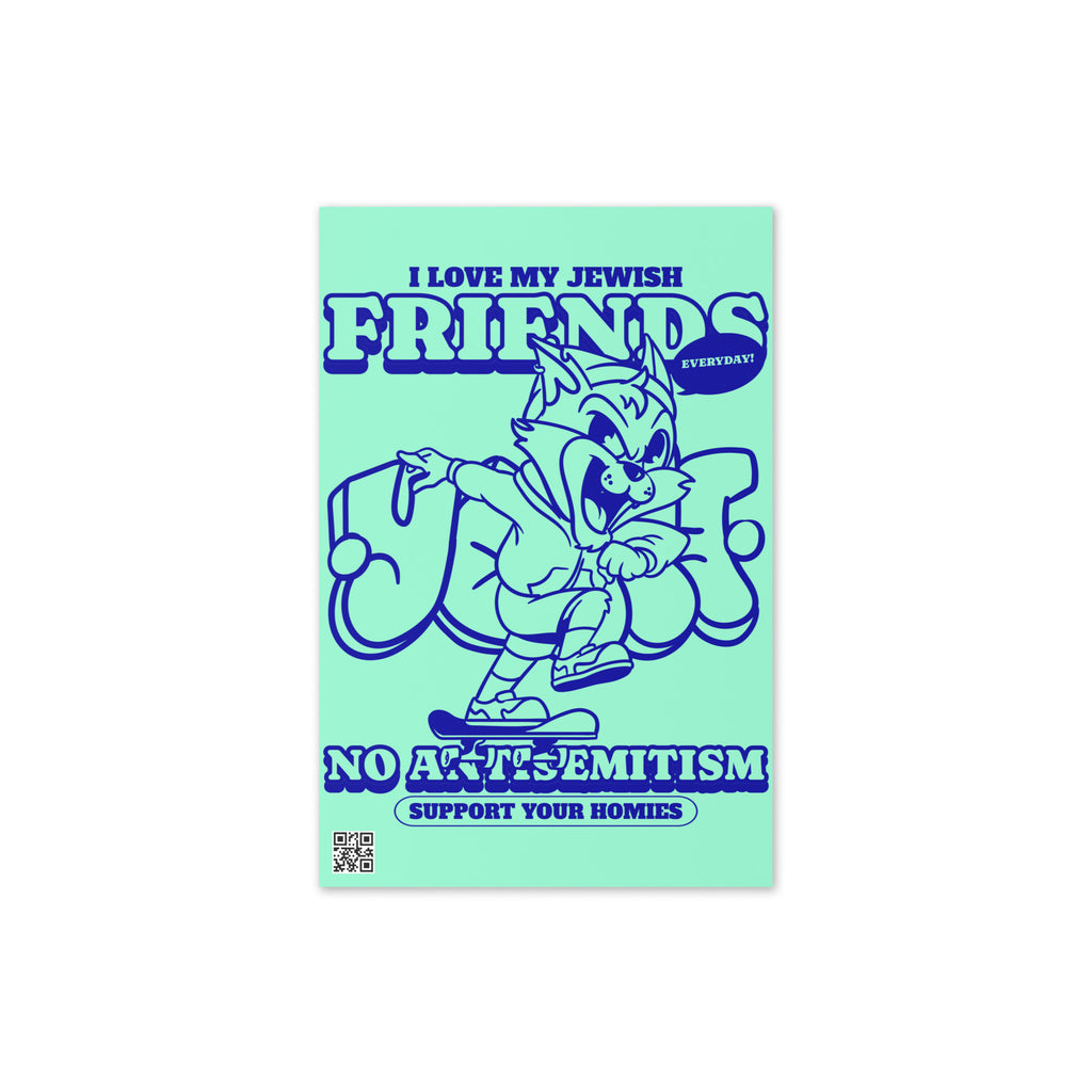 Streetart Graffiti Cartoon | Antisemitism | Greeting Card