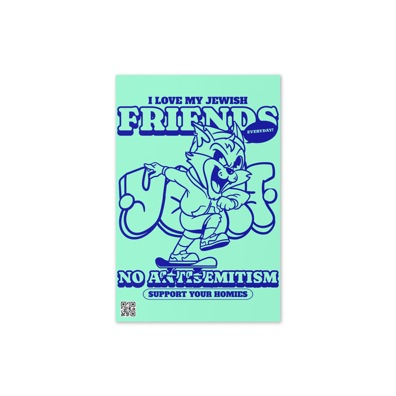 Streetart Graffiti Cartoon | Antisemitism | Greeting Card