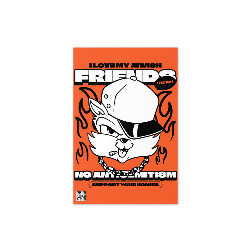 Streetart Graffiti Cartoon | Antisemitism | Greeting Card