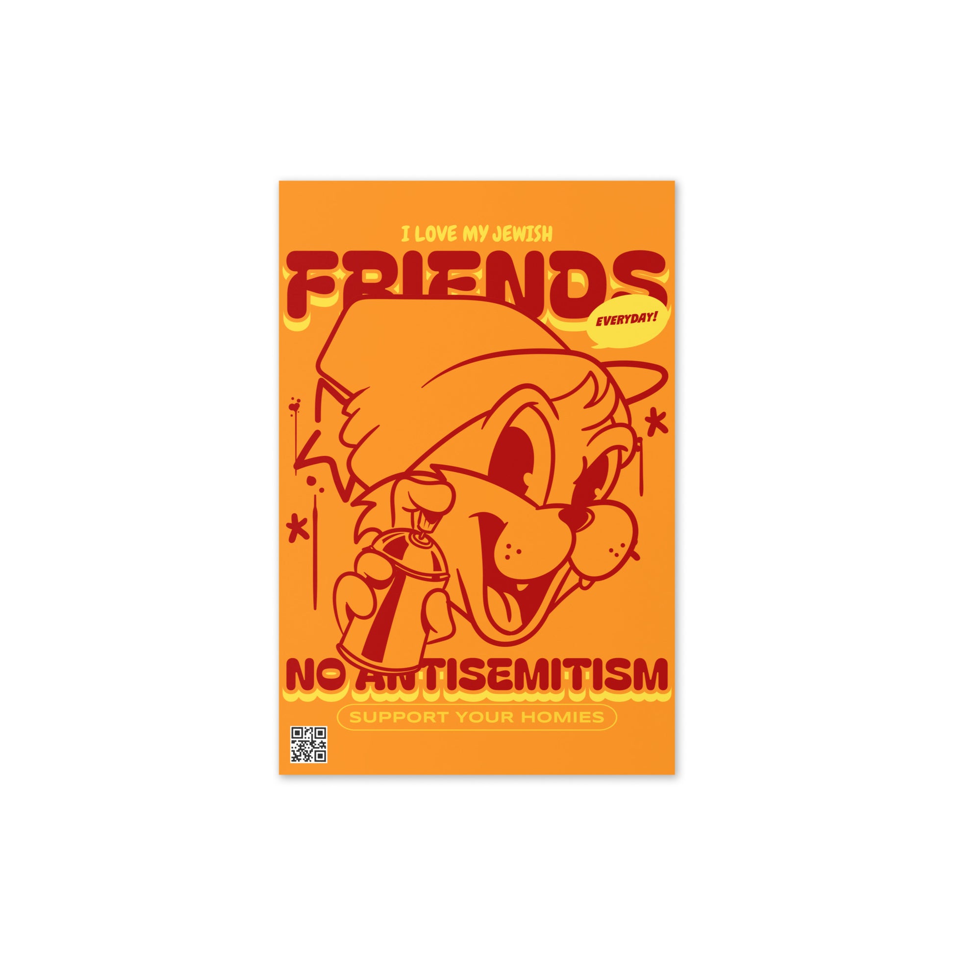 Streetart Graffiti Cartoon | Antisemitism | Greeting Card