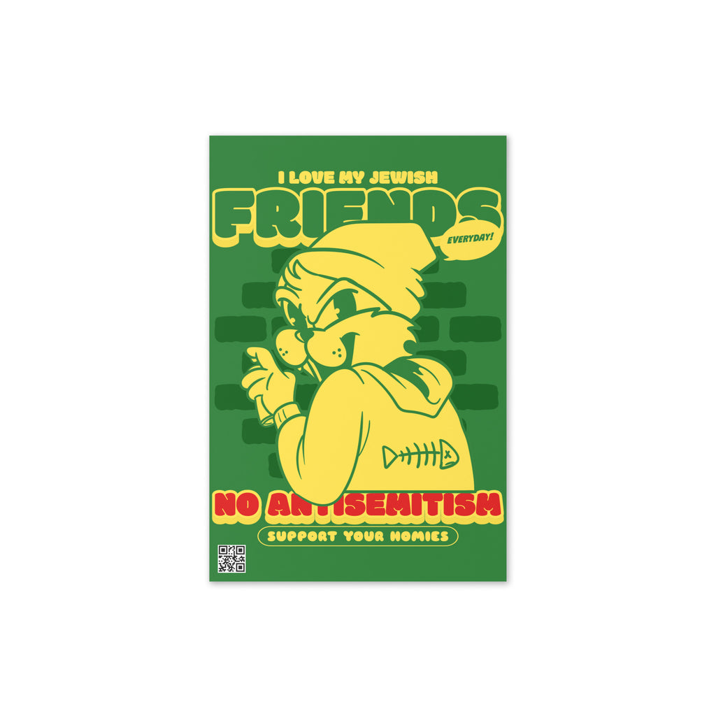 Streetart Graffiti Cartoon | Antisemitism | Greeting Card
