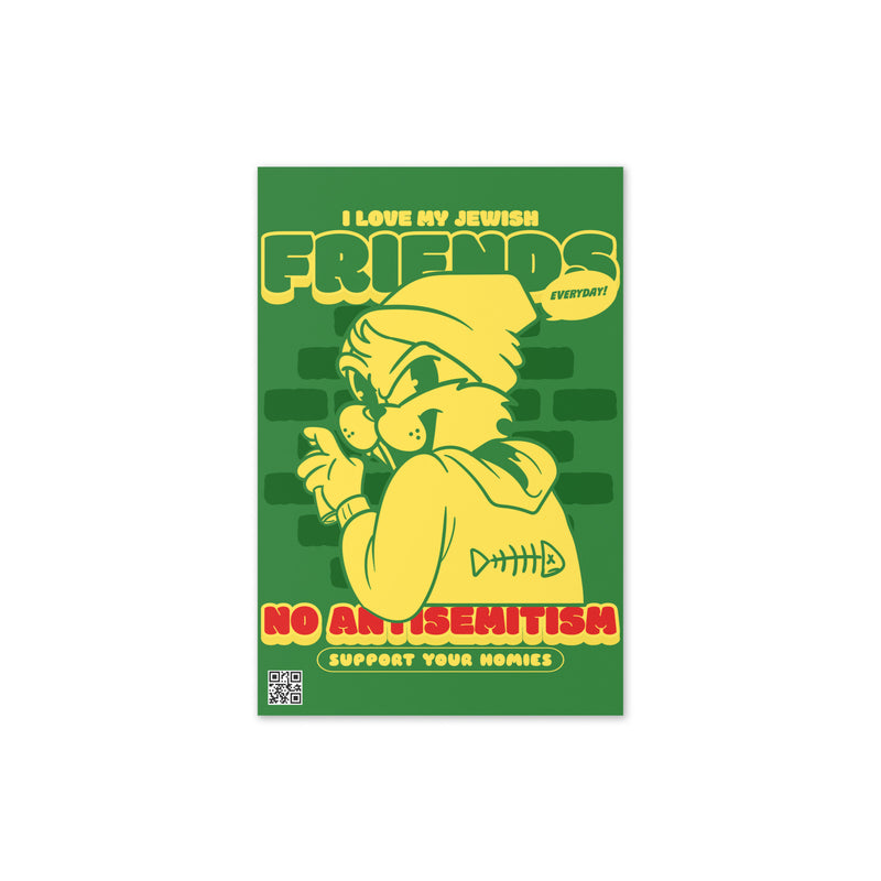 Streetart Graffiti Cartoon | Antisemitism | Greeting Card
