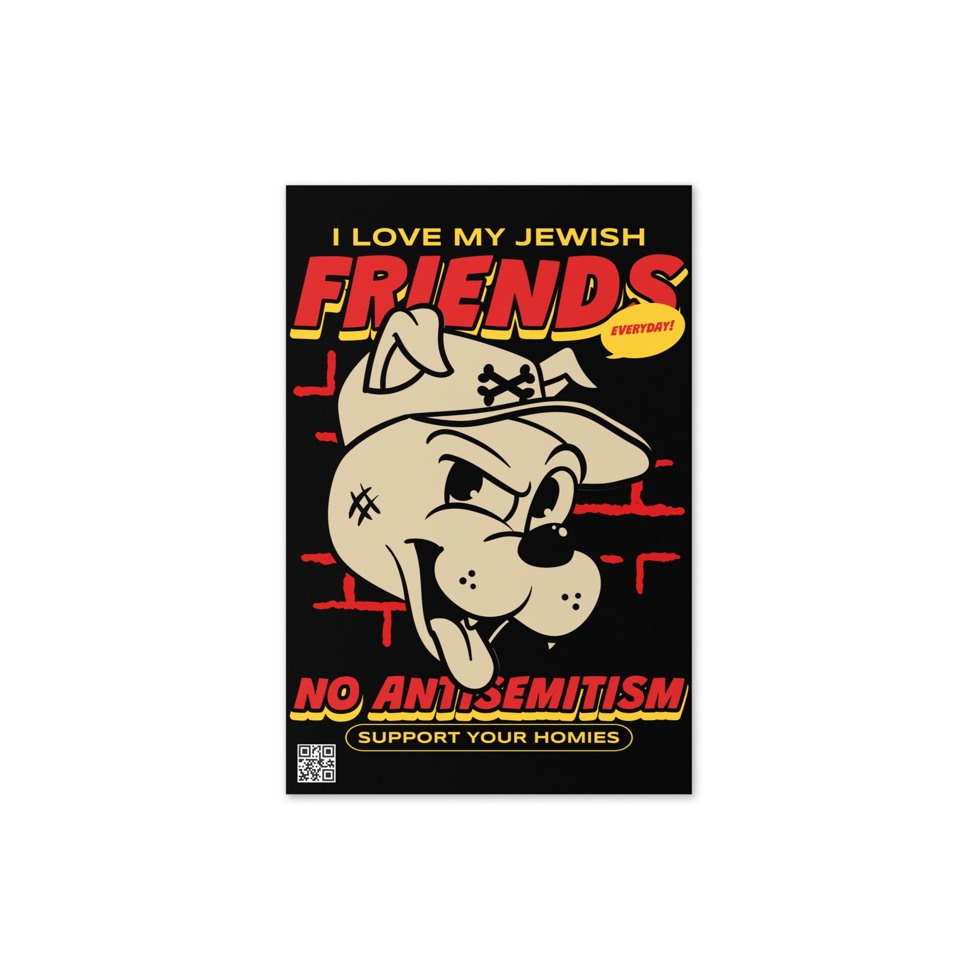 Streetart Graffiti Cartoon | Antisemitism | Greeting Card