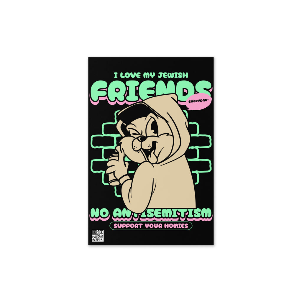 Streetart Graffiti Cartoon | Antisemitism | Greeting Card