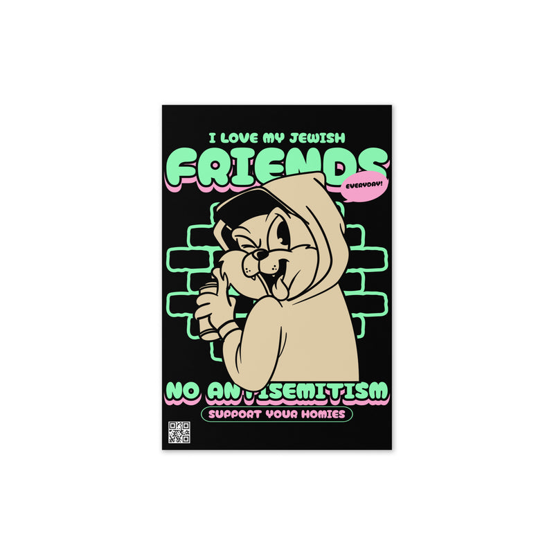 Streetart Graffiti Cartoon | Antisemitism | Greeting Card