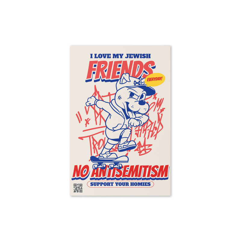 Streetart Graffiti Cartoon | Antisemitism | Greeting Card