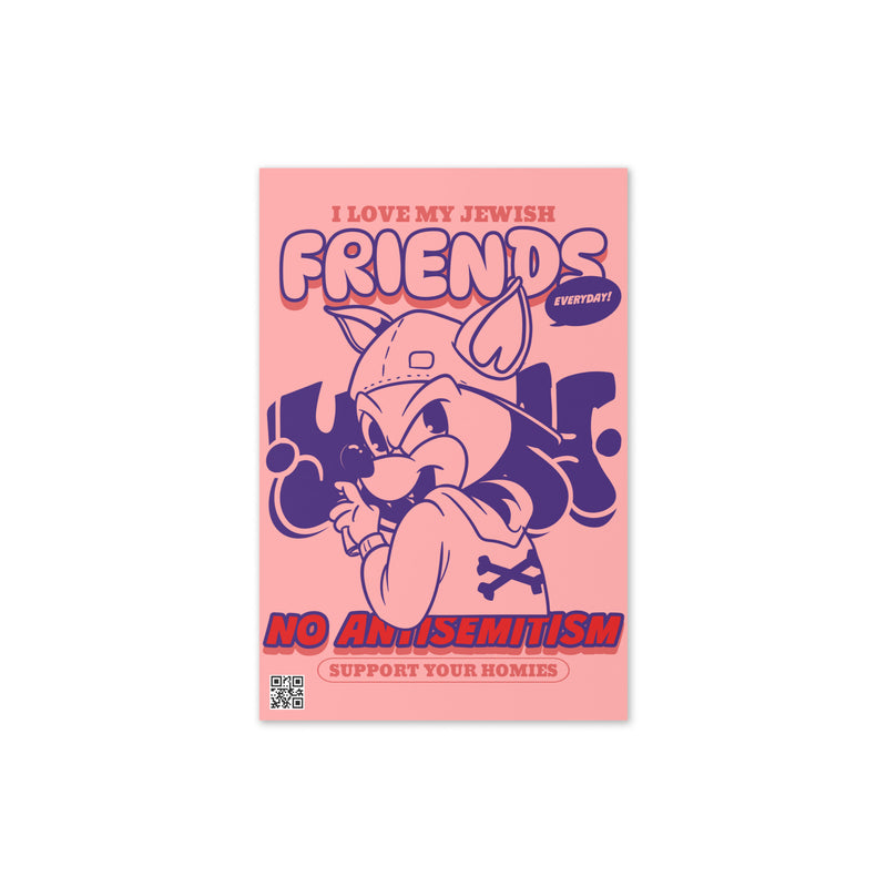 Streetart Graffiti Cartoon | Antisemitism | Greeting Card