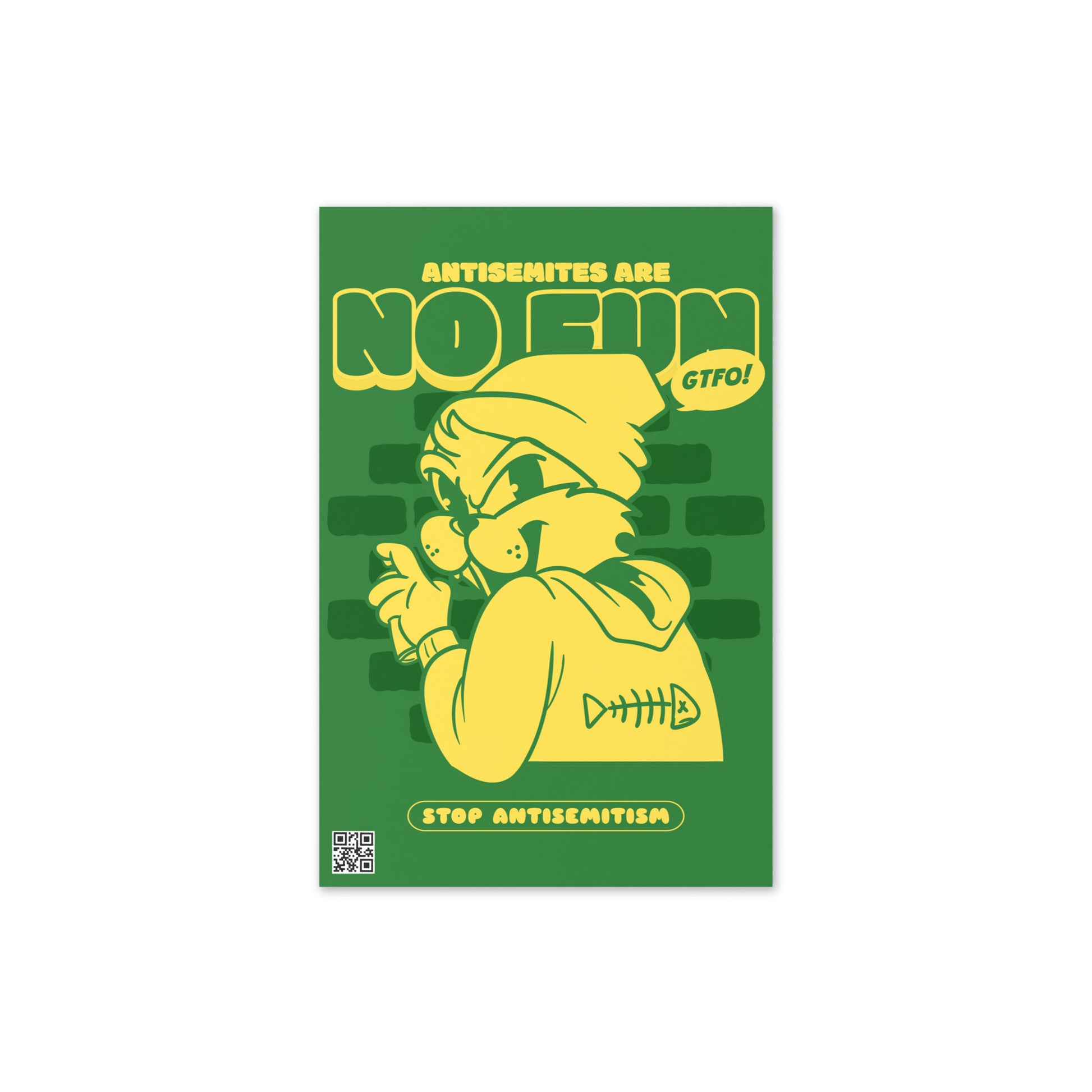 Streetart Graffiti Cartoon | Antisemitism | Greeting Card