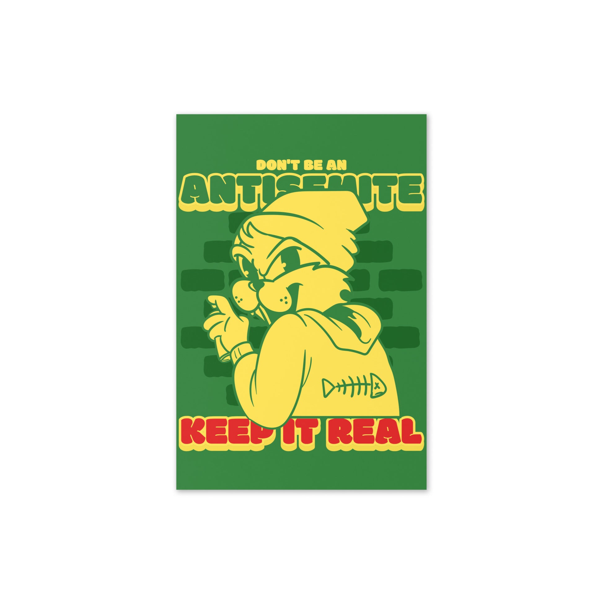 Streetart Graffiti Cartoon | Antisemitism | Greeting Card