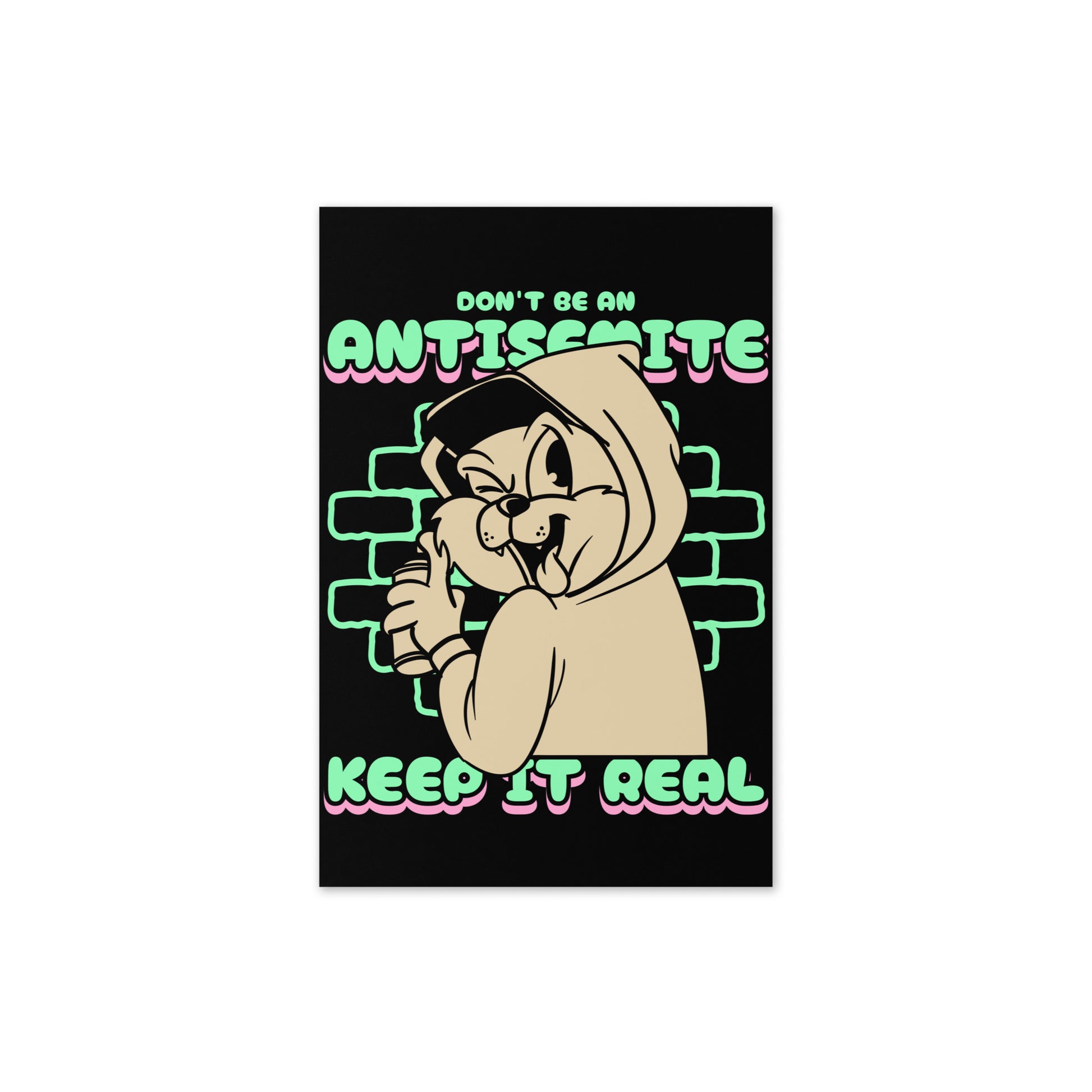 Streetart Graffiti Cartoon | Antisemitism | Greeting Card