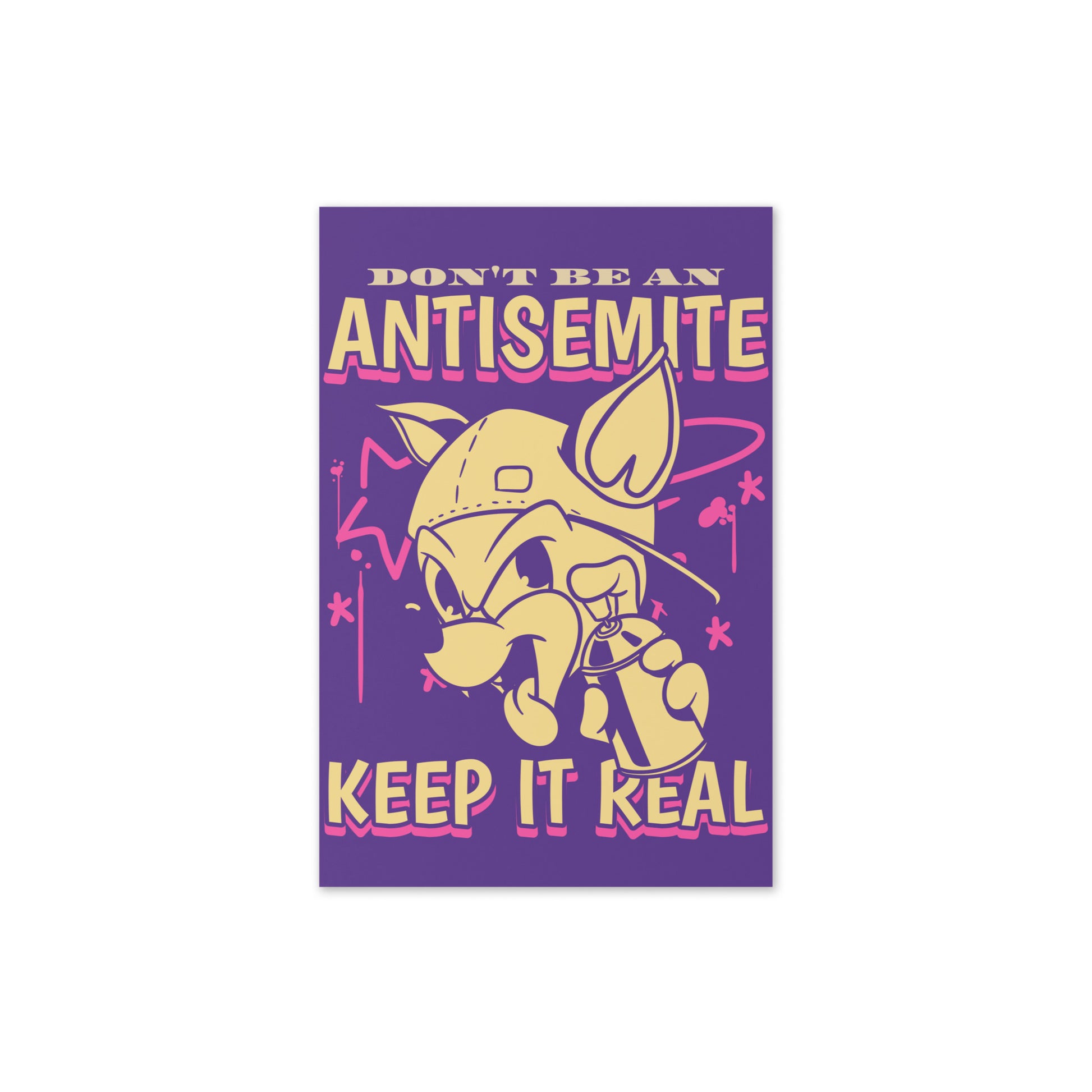 Streetart Graffiti Cartoon | Antisemitism | Greeting Card