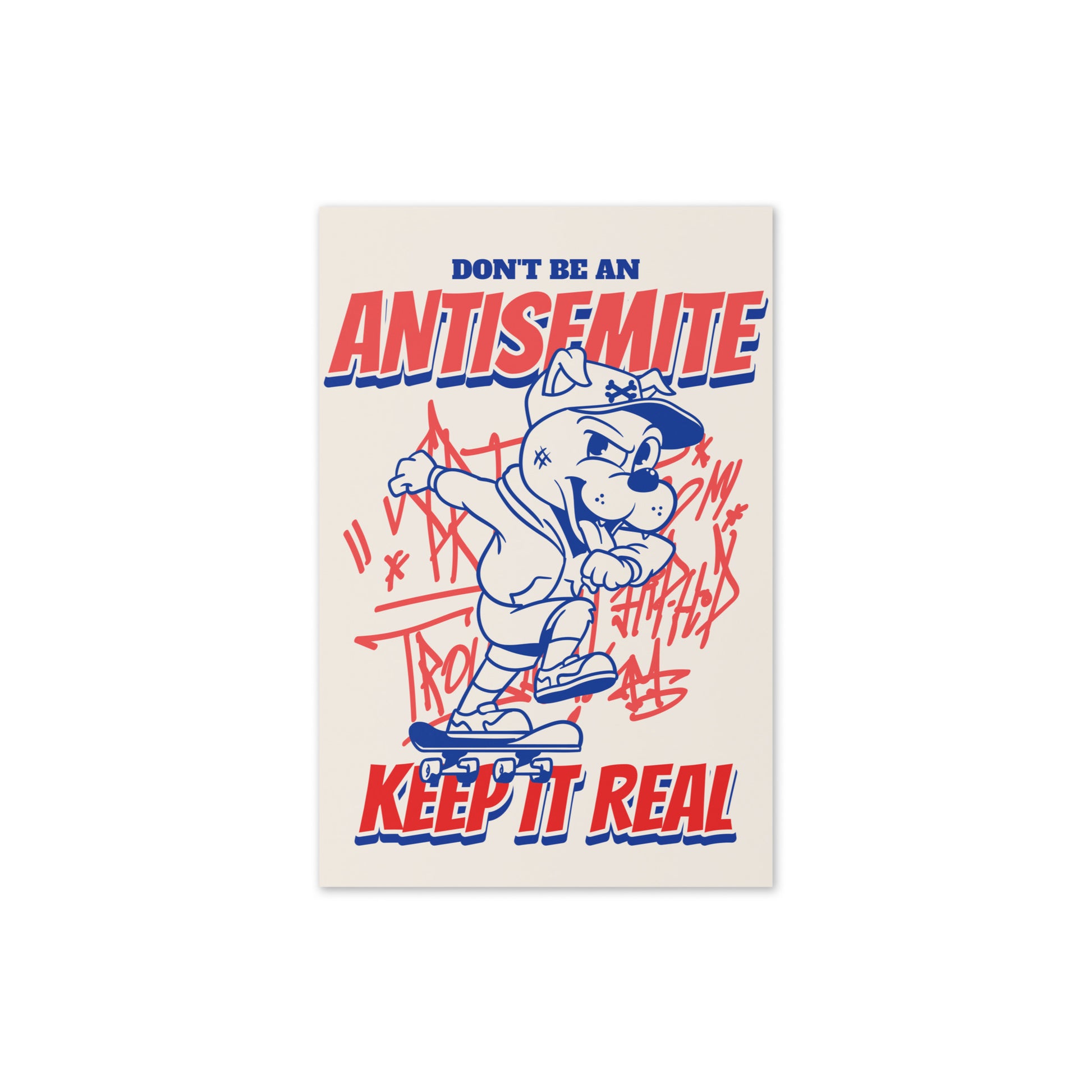 Streetart Graffiti Cartoon | Antisemitism | Greeting Card