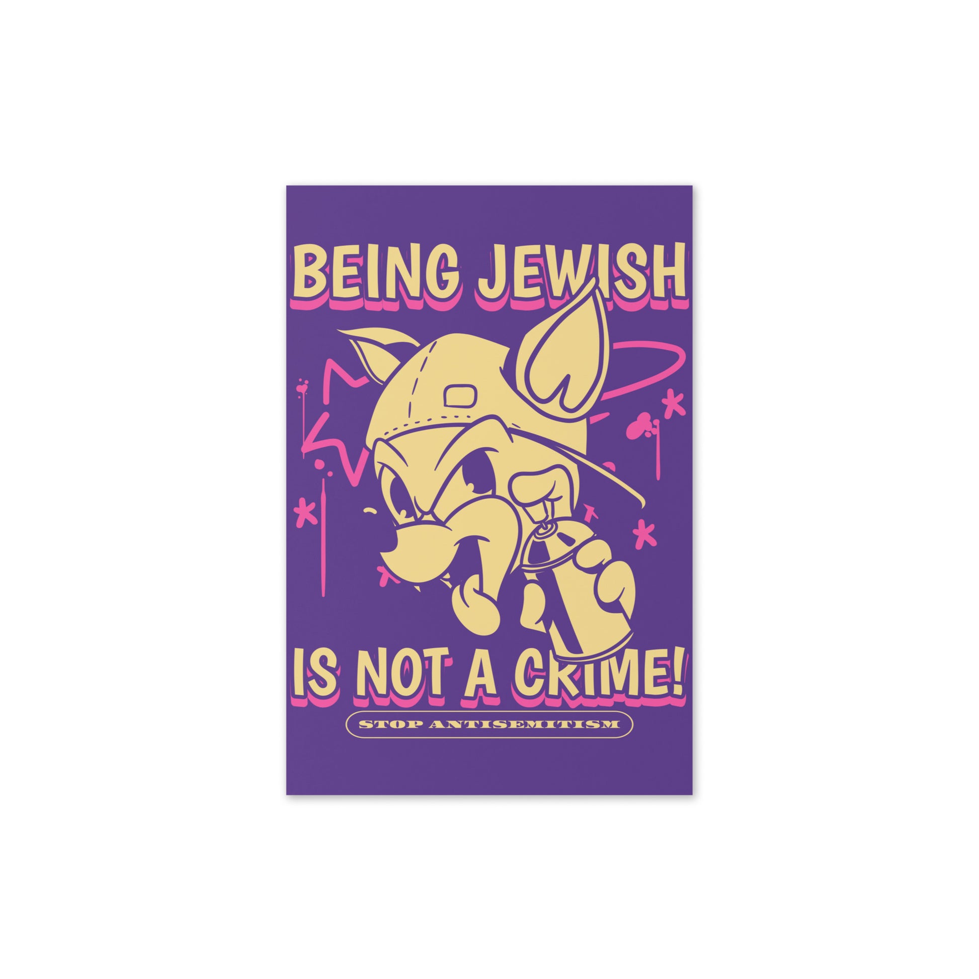 Streetart Graffiti Cartoon | Antisemitism | Greeting Card