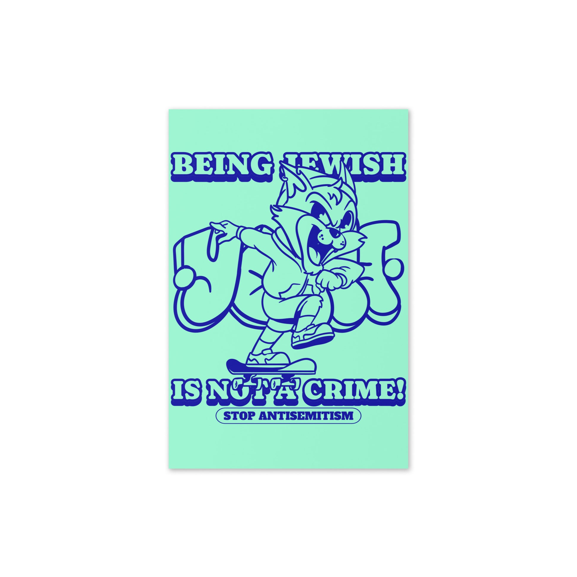 Streetart Graffiti Cartoon | Antisemitism | Greeting Card