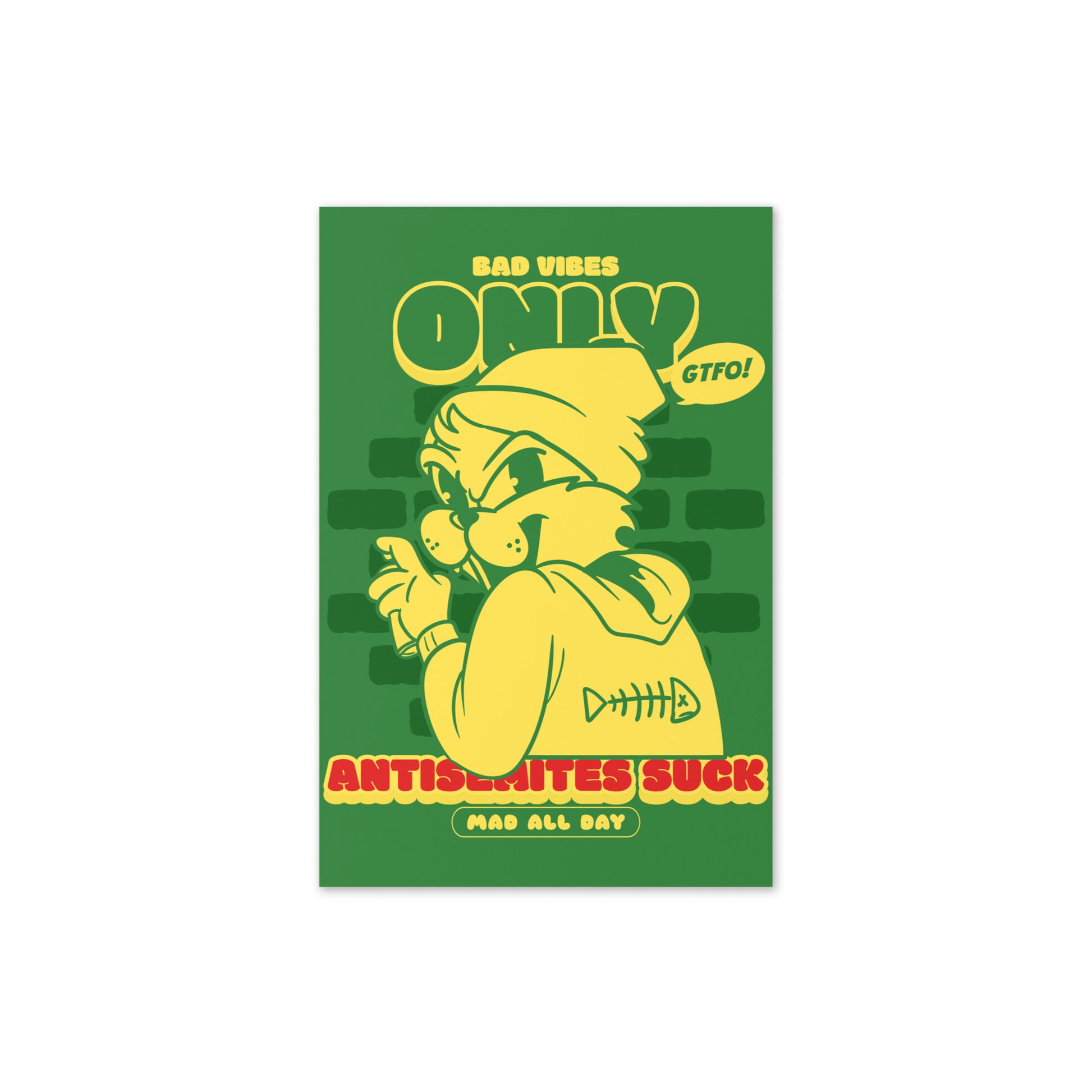 Streetart Graffiti Cartoon | Antisemitism | Greeting Card